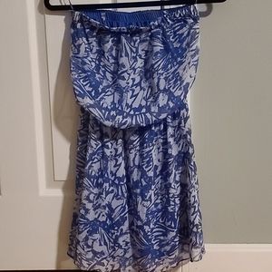 Blue/white express dress XS